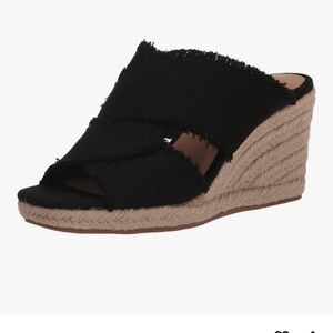 Lucky Brand Black Wedge Espadrilles size 7.5 NWOT
